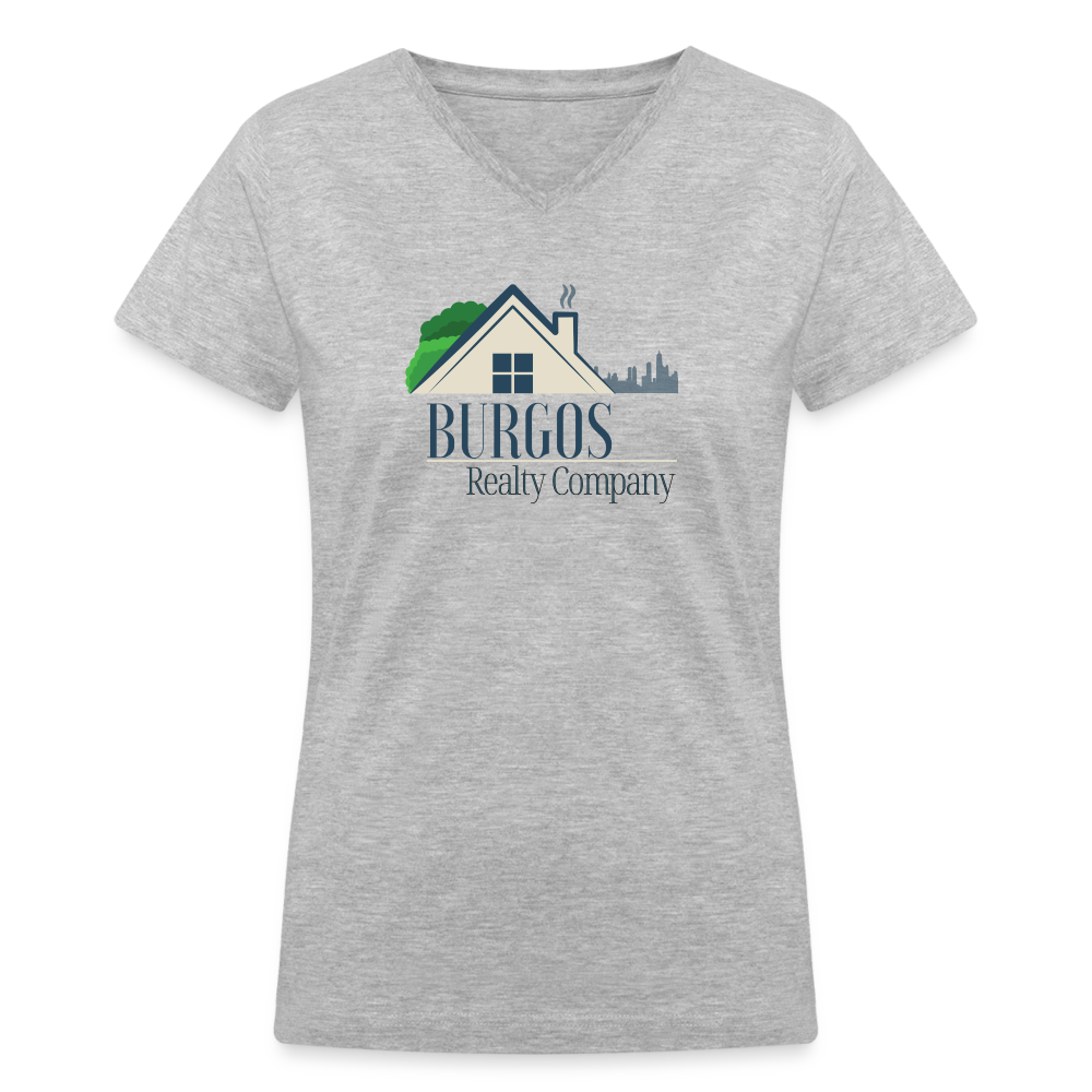 Women's V-Neck T-Shirt - gray