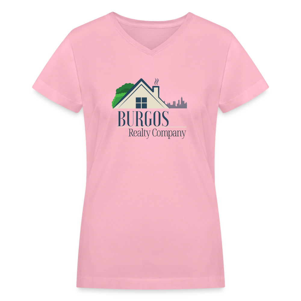 Women's V-Neck T-Shirt - pink