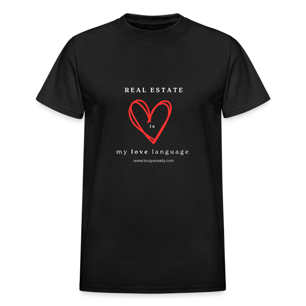 Real Estate Is My Love Language Adult T-Shirt - black