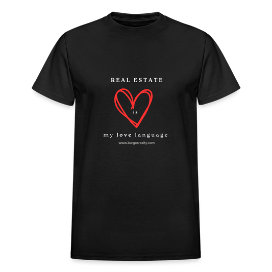 Real Estate Is My Love Language Adult T-Shirt - black