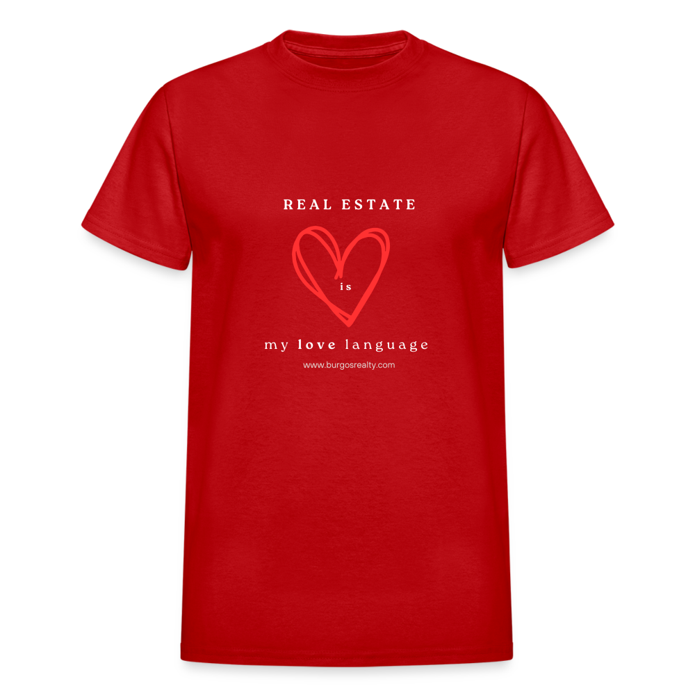 Real Estate Is My Love Language Adult T-Shirt - red