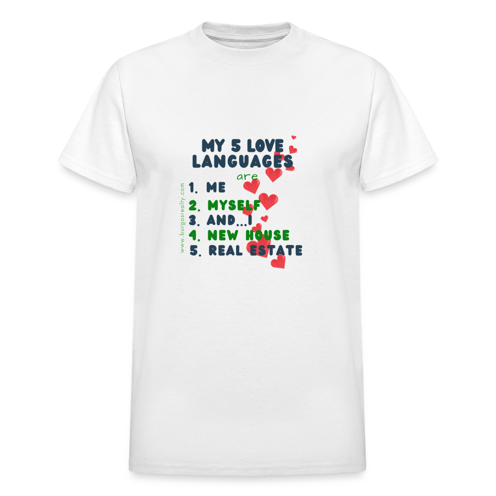 My 5 Love Languages Adult T-Shirt - white